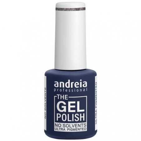 Andreia Professional The Gel Polish Odorless and Solvent-Free Gel Nail Polish Color G39 Metallic Silver - Shades of Gray