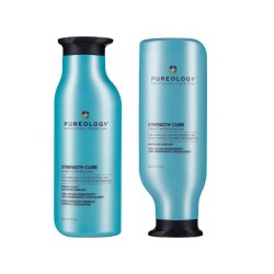 Pureology Strength Cure Damaged Hair Shampoo and Conditioner Set for Strengthening Color Treated Hair 9 Fl Oz
