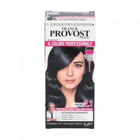 Franck Provost Professional Hair Color for Home with Reflective and Shiny Finish, Including Precision Brush, Black Blue