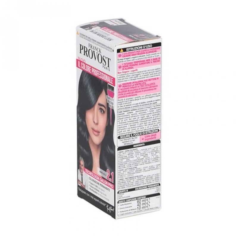 Franck Provost Professional Hair Color for Home with Reflective and Shiny Finish, Including Precision Brush, Black Blue