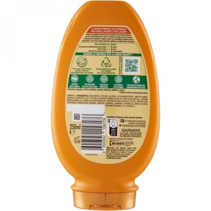 Garnier Gli Oli Meravigliosi Nourishing Balm Argan and Camellia 250ml