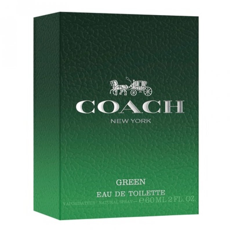 Coach Green Eau de Toilette Spray 2.0 fl. oz. Kiwi Accord, Bergamot, Rosemary, Geranium, Crystal Moss, Cedarwood