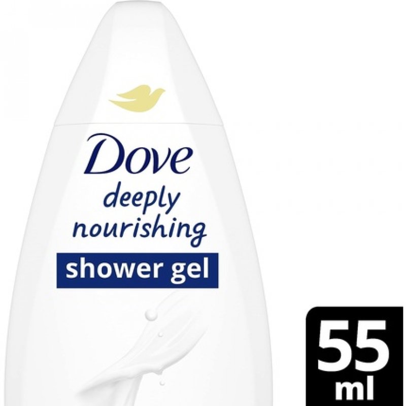 Dove Deeply Nourishing Microbiome Gentle Body Wash Shower Gel for Softer, Smoother Skin 55ml