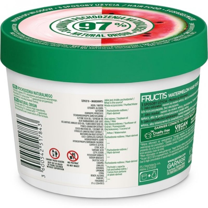 Garnier Fructis Hair Food Watermelon Fine Hair Mask 400ml