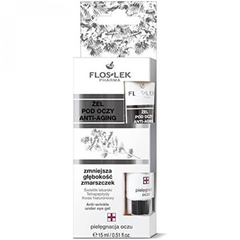 Floslek Pharma Anti-Wrinkle Eye Gel with Hyaluronic Acid 15ml