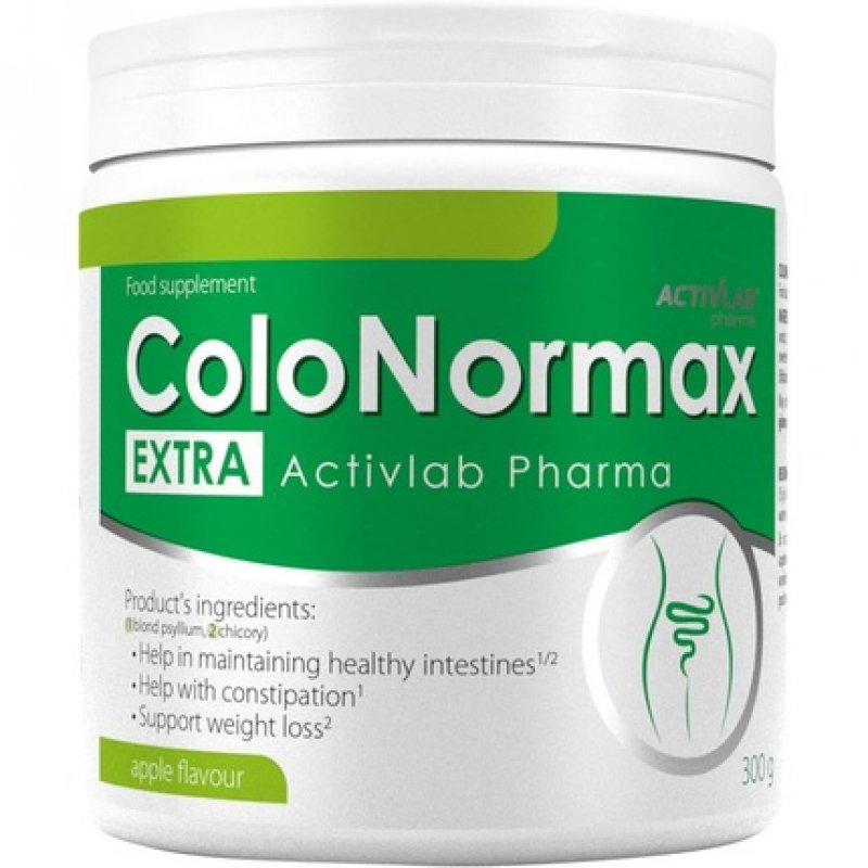 Colonormax Extra Activlab Pharma 300g Jar Plantago Ovata with Inulin and Probiotic Bacteria Healthy Digestion Weight