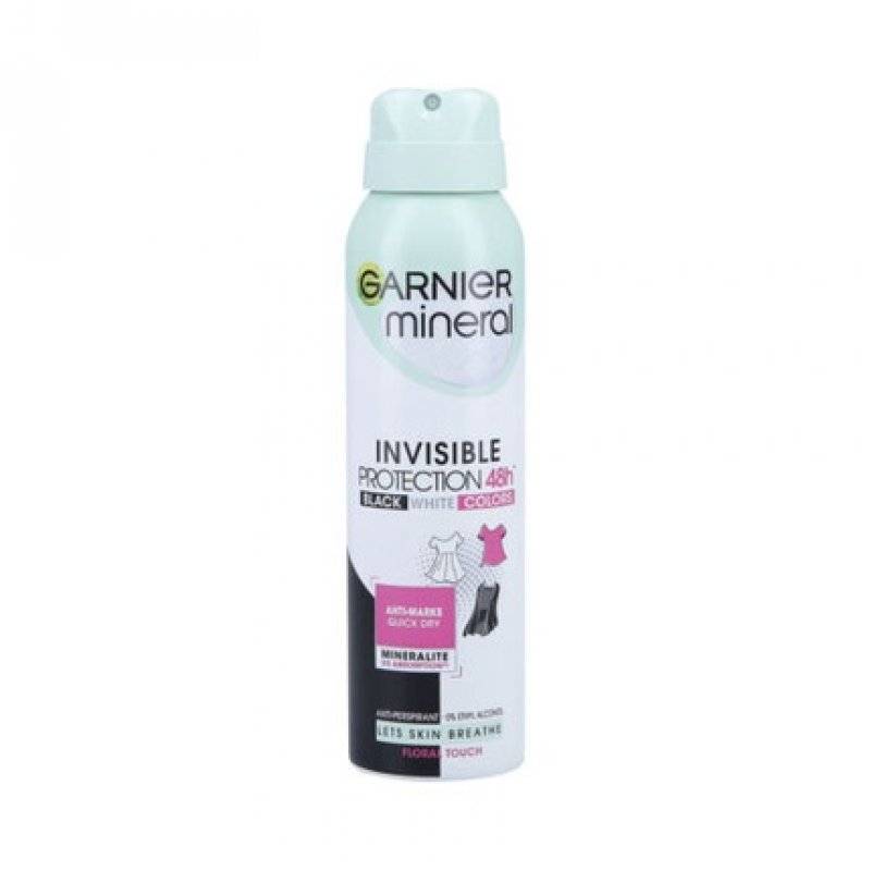 Garnier Invisible Black White Colors Deodorant for Women 48h Protection 150ml Spray