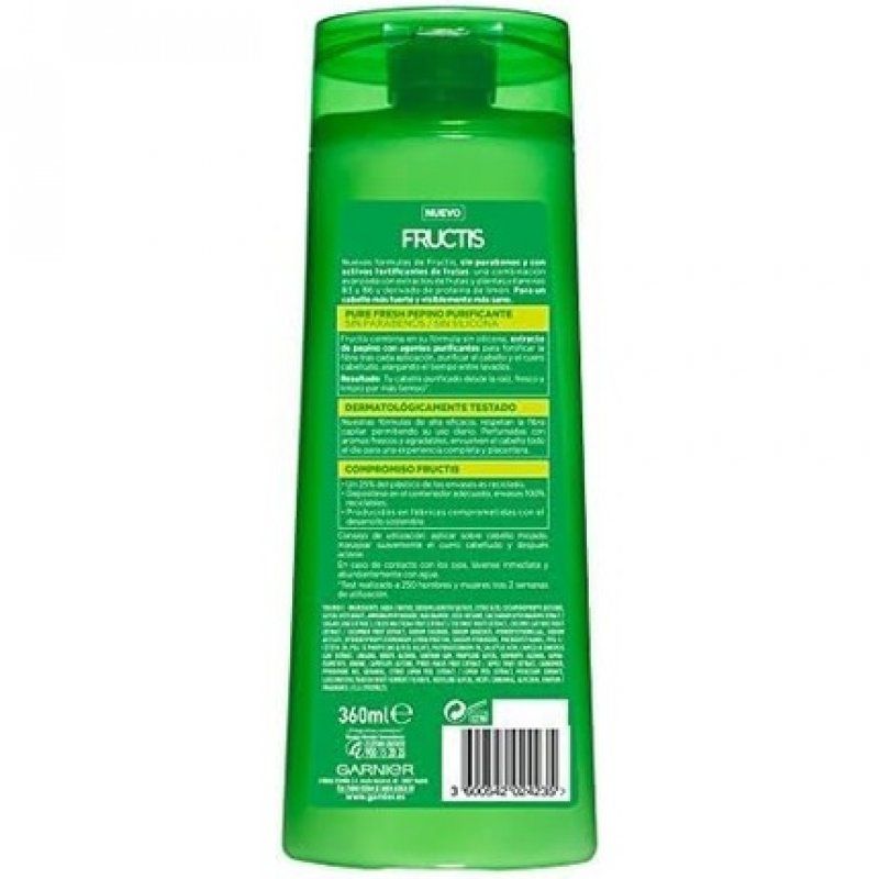 Garnier Fructis Pure Fresh Cucumber Purifying Shampoo 360ml