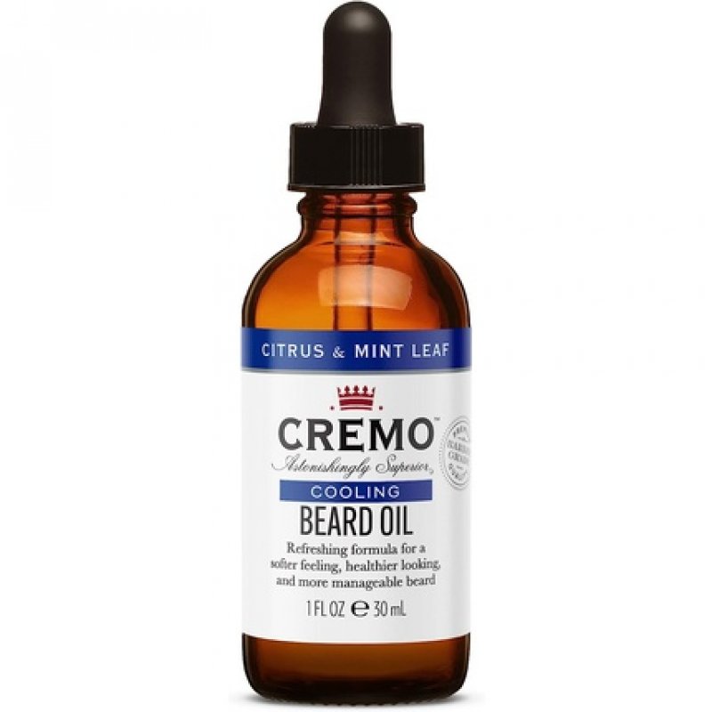 Cremo Cooling Beard Oil for Men with Natural Oils Citrus and Mint Leaf Fragrance 30ml