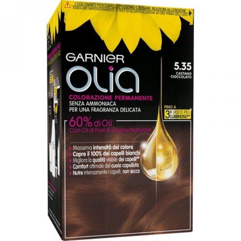 Garnier Olia Permanent Hair Color and Dye 5.35 Brown Chocolate 200g