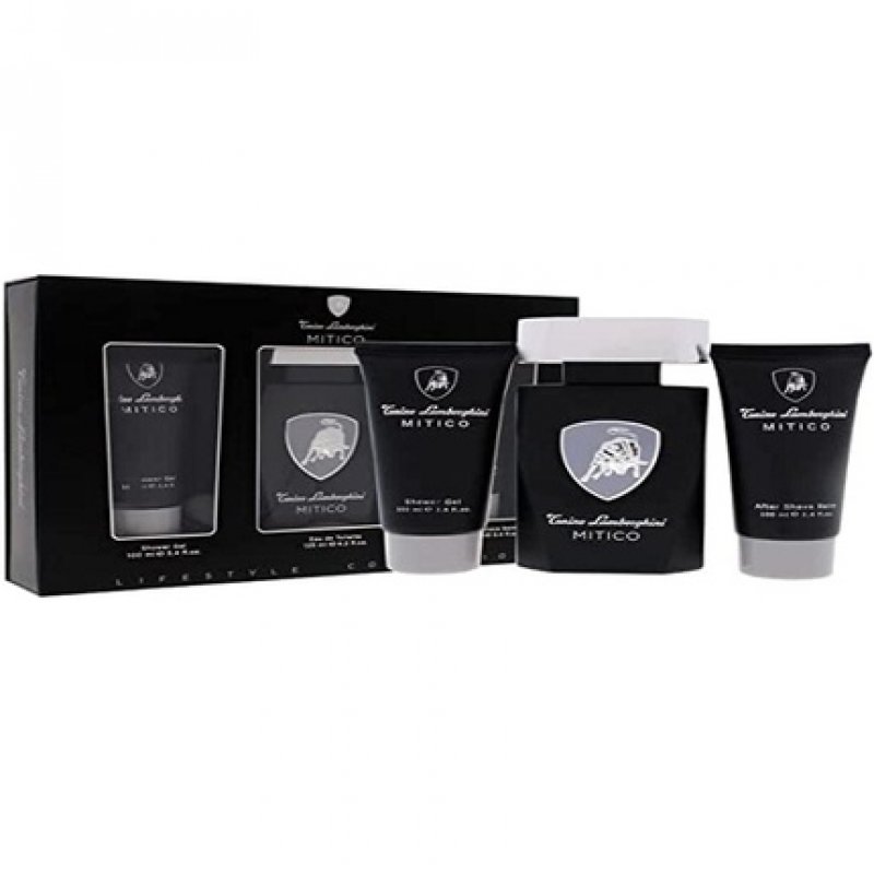 Tonino Lamborghini Mitico 3 Piece Gift Set: Eau De Toilette 125ml, Shower Gel 100ml, Aftershave Balm 100ml