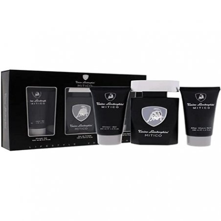 Tonino Lamborghini Mitico 3 Piece Gift Set: Eau De Toilette 125ml, Shower Gel 100ml, Aftershave Balm 100ml