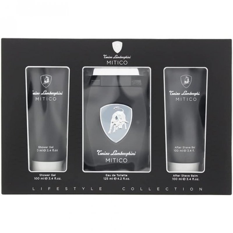 Tonino Lamborghini Mitico 3 Piece Gift Set: Eau De Toilette 125ml, Shower Gel 100ml, Aftershave Balm 100ml
