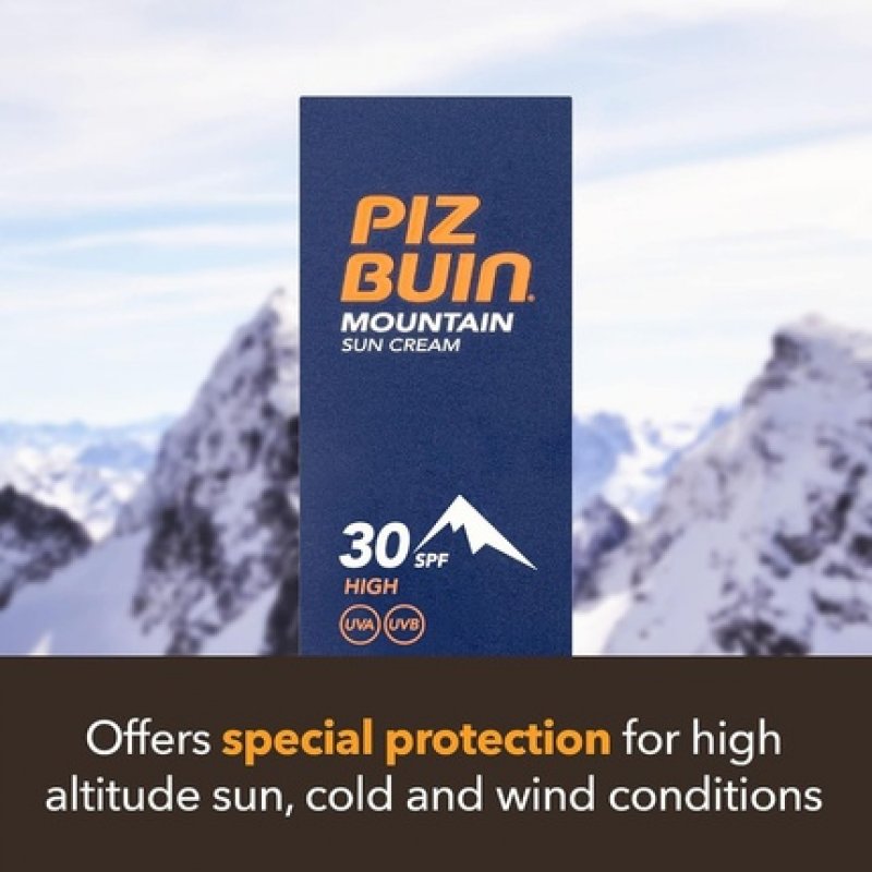 Piz Buin Mountain Sunscreen and Lip Care with SPF 50 for Skiing and Hiking