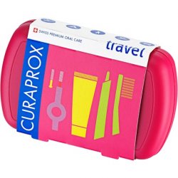Curaprox Travel Set Red - Collapsible Travel Toothbrush CS 5460 with 'Be You' Travel Toothpaste and 2 Interdental