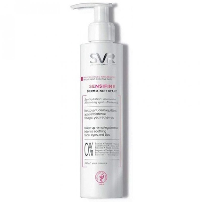 SVR SENSIFINE Calming Ultra-Gentle Cleansing Milk for Sensitive Dry Eczema-Prone Skin Types 200ml