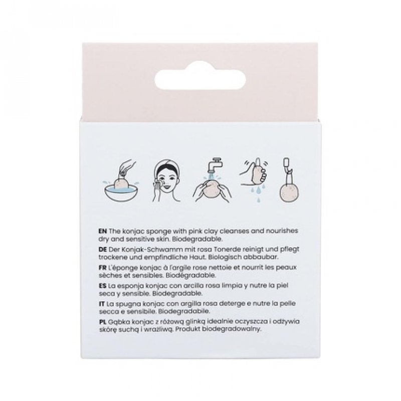 T4B Ilu Konjac Makeup Sponge with Cord - Pink