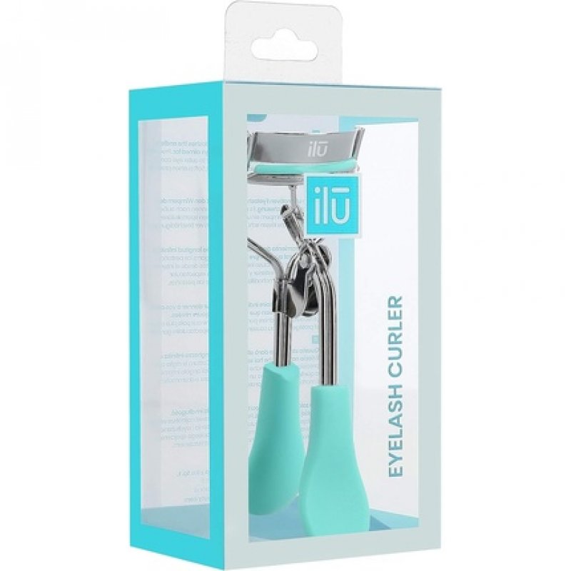 T4B ILU Eyelash Curler Professional Curling Tool for Lash Lifting and Makeup (Blue)