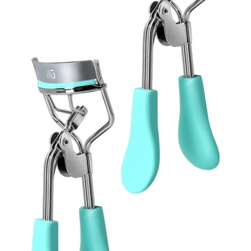 T4B ILU Eyelash Curler Professional Curling Tool for Lash Lifting and Makeup (Blue)