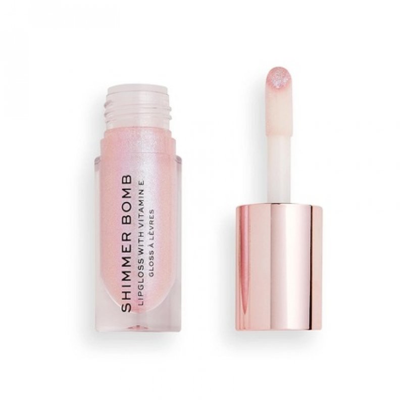 Revolution Shimmer Bomb Lip Gloss Infused with Vitamin E Shimmery Finish - 6 Colors Sparkle