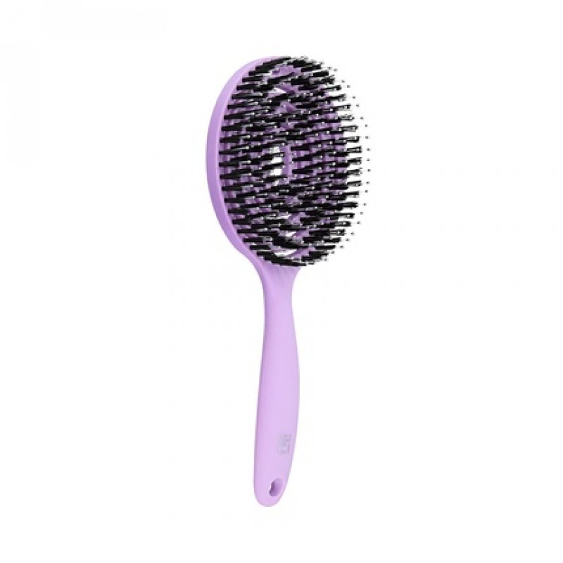 T4B Ilu Lollipop Candy Purple Professional Round Detangling Light Weight Hairbrush for Wet and Dry Hair Designed for