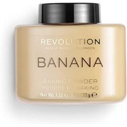 Makeup Revolution Loose Baking Powder Prolongs Makeup Wear Setting Powder Banana for Medium Skin Tones 32g