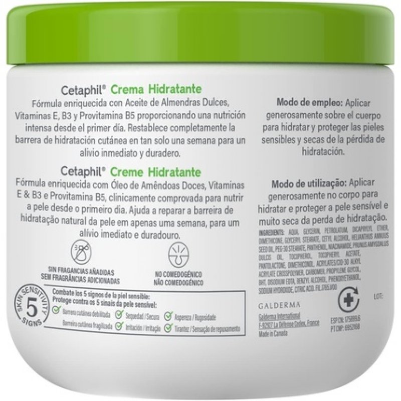 Cetaphil Moisturizing Cream for Dry Skin with Epidermal Renewal Complex 453g