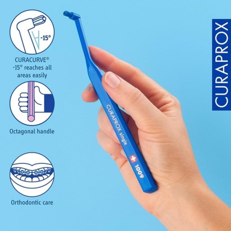 Curaprox Single Tuft Toothbrush CS 1009 - Care of Braces, Implants and Bridges - Random Color