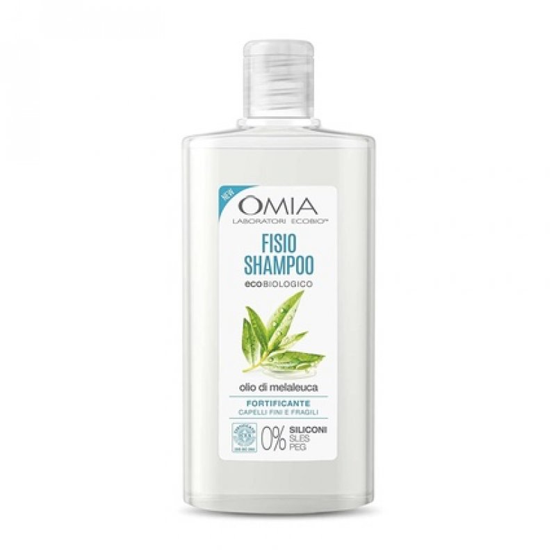 Omia Fisio Melaleuca Oil Strengthening and Restructuring Anti-Dandruff Shampoo for Fine and Fragile Hair 200ml