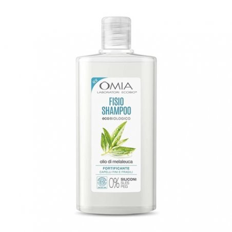 Omia Fisio Melaleuca Oil Strengthening and Restructuring Anti-Dandruff Shampoo for Fine and Fragile Hair 200ml