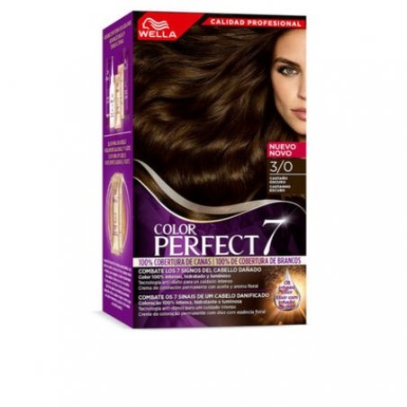 Wella Color Perfect 7 100% Cobertura De Canas 3/0-Marron Oscuro 4 U