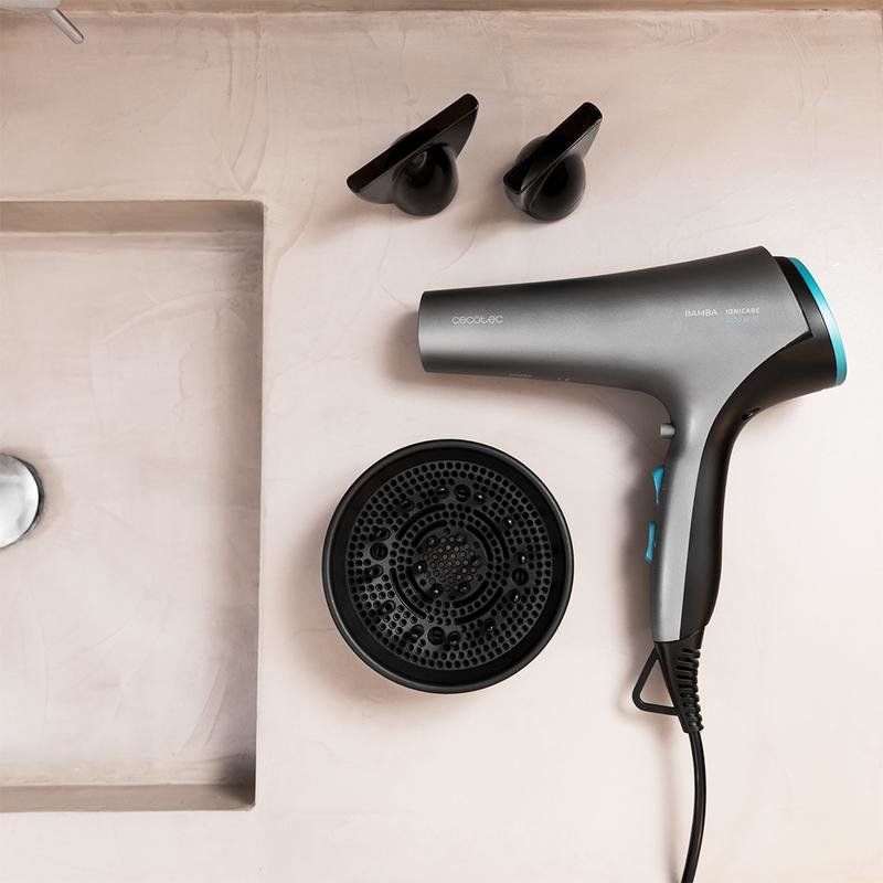 Cecotec 04242 sèche-cheveux 2200 W Noir, Gris