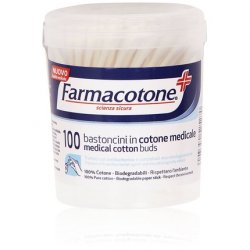 Medical Sticks Farmacotone Biodegradable Cotton Sticks 100 Units