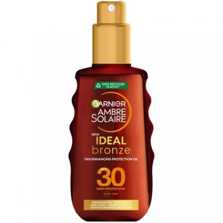 Garnier Ambre Solaire Ideal Bronze Protective Oil Sun Cream Spray SPF30 with Shea Butter 150ml