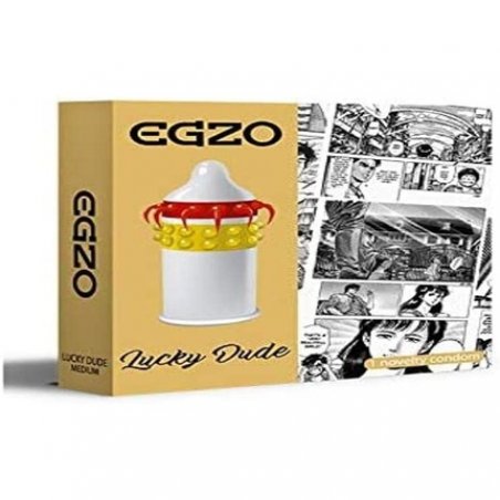 EGZO Cocky Friend CF-8 Medium Orange Special Condom - Lucky Dude Variant