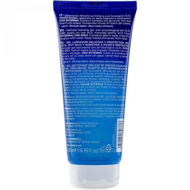 Rilastil Xerolact Gentle Cleansing Gel for Dry Skin with Redness 200ml