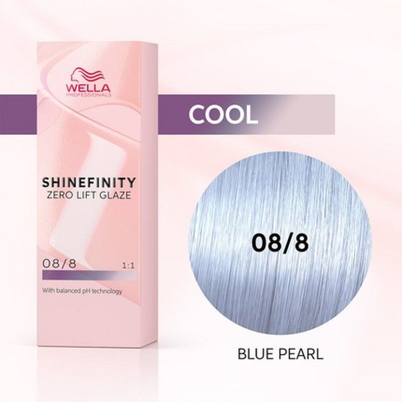 Wella Shinefinity Blue Pearl 08/8 Light Blonde Pearl 60ml Demi-Permanent Hair Color