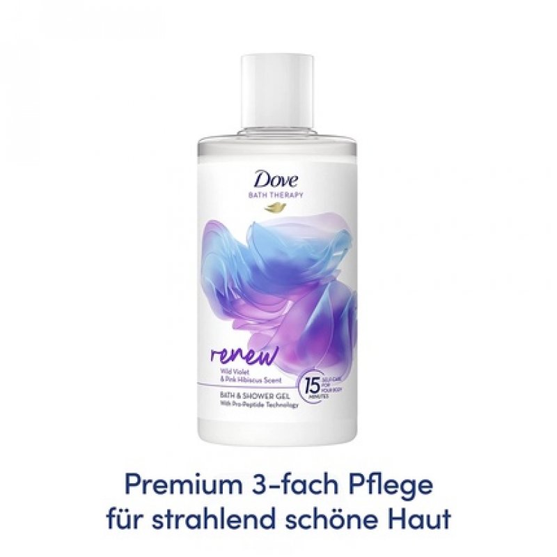 Dove Bath Therapy Renew Shower and Bath Gel with Premium Ingredients 400ml Citrus