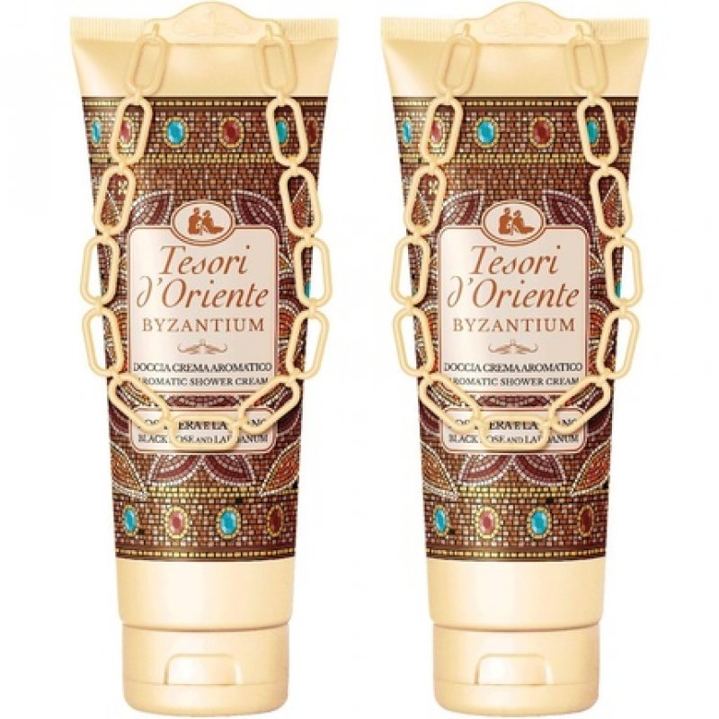 Tesori d'Oriente Byzantium Aromatic Shower Cream with Black Rose and Labdanum 8.45 Fluid Ounce (250ml)