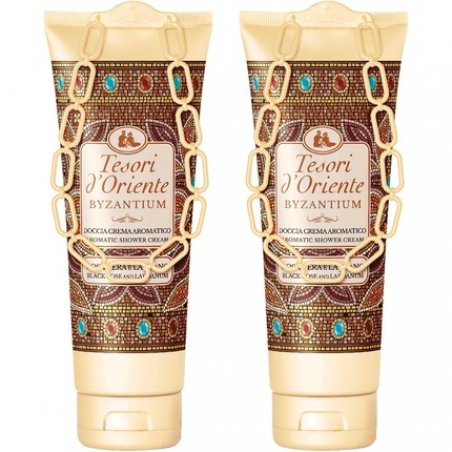 Tesori d'Oriente Byzantium Aromatic Shower Cream with Black Rose and Labdanum 8.45 Fluid Ounce (250ml)