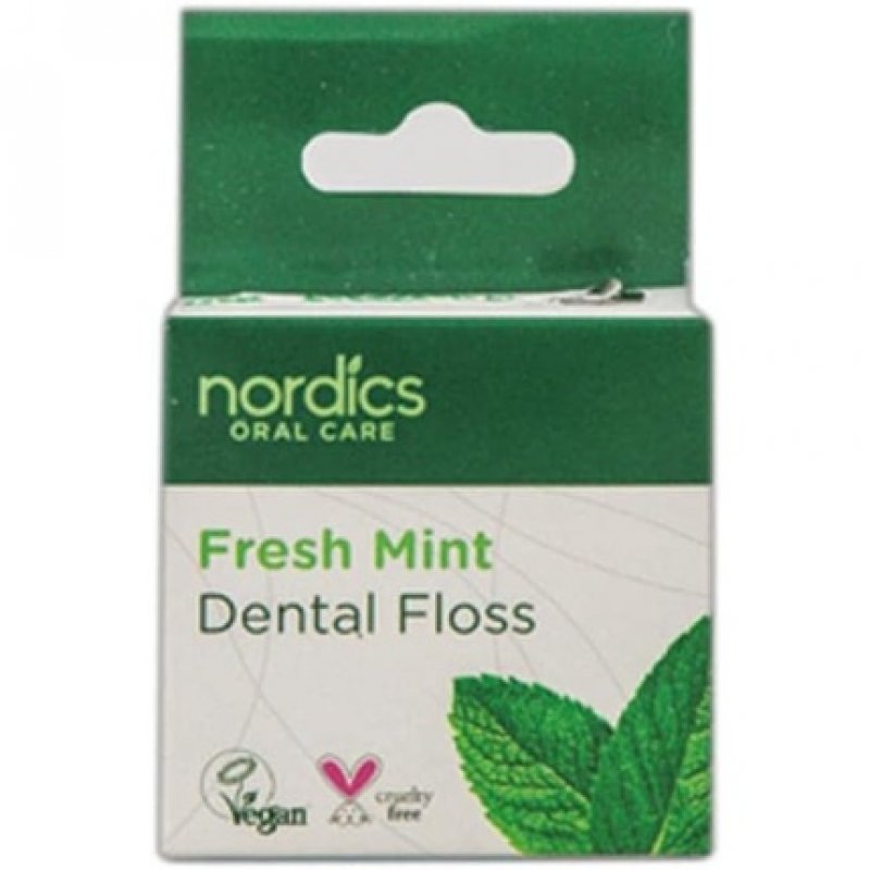 Nordics Organic Care Eco Dental Floss Made from Corn Starch with Fresh Mint 15g