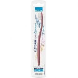 Elgydium Style Recycled Medium Toothbrush Dark Grey