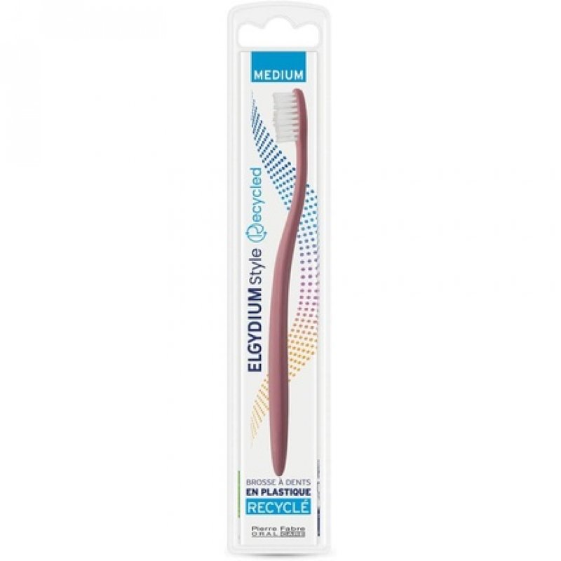 Elgydium Style Recycled Medium Toothbrush Dark Grey