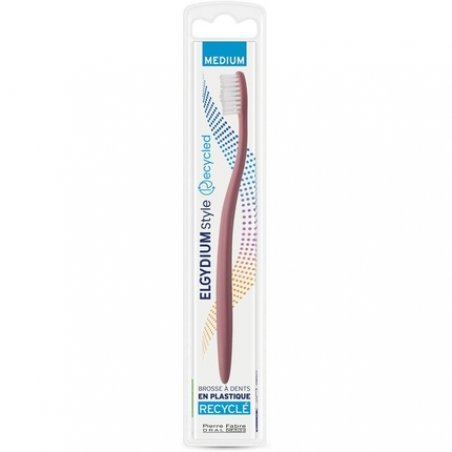 Elgydium Style Recycled Medium Toothbrush Dark Grey