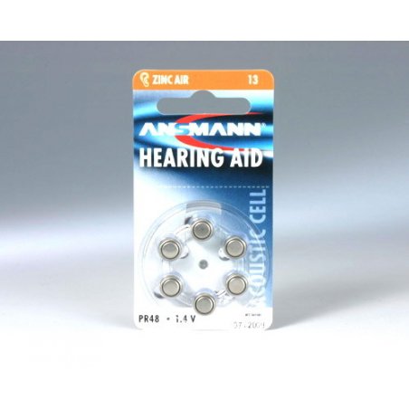 ANSMANN Hearing Aid Batteries Type 13 P13 ZL2 PR48 with 1.4V