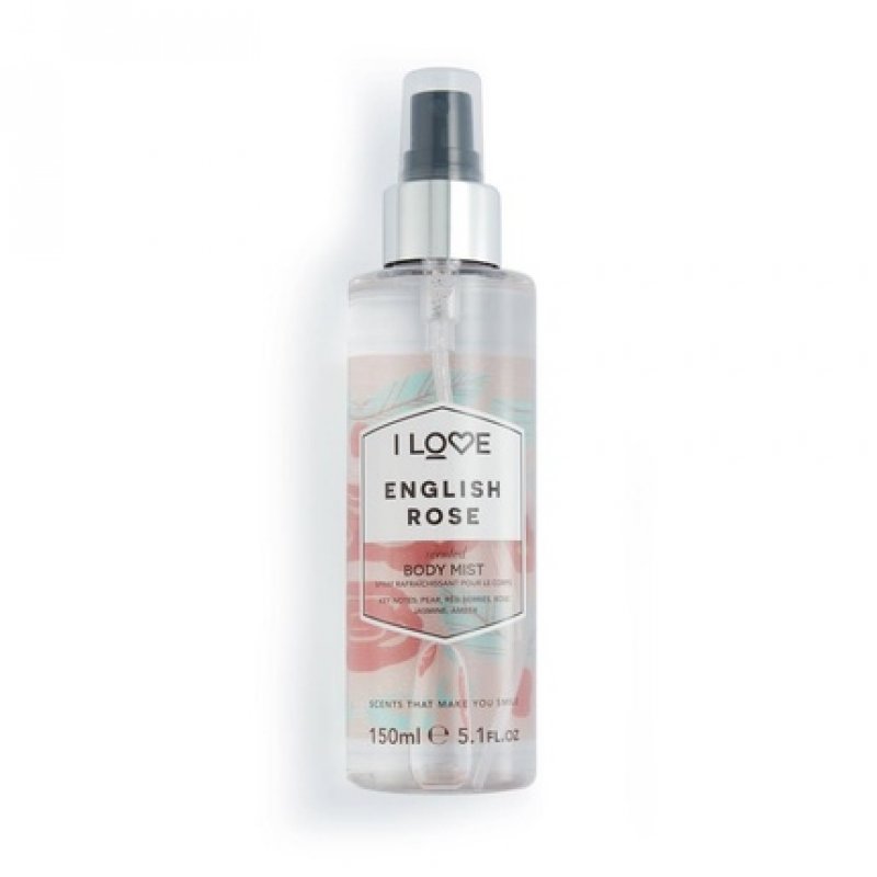 I Love Signature English Rose Long Lasting Fast Drying Non Sticky Body Mist for Her 150ml