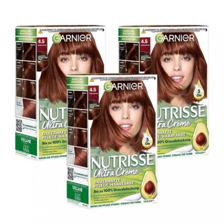 Garnier Nutrisse Permanent Hair Color with Nourishing Fruit Oils 045 Dark Chocolate Brown