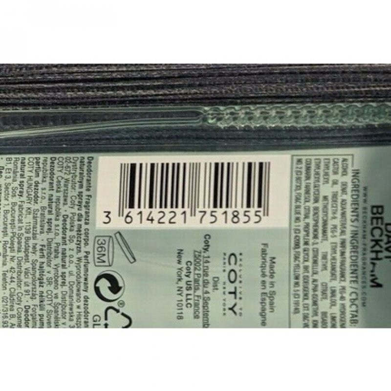 David Beckham Aqua Classic natural spray deodorant, Men, 75ml