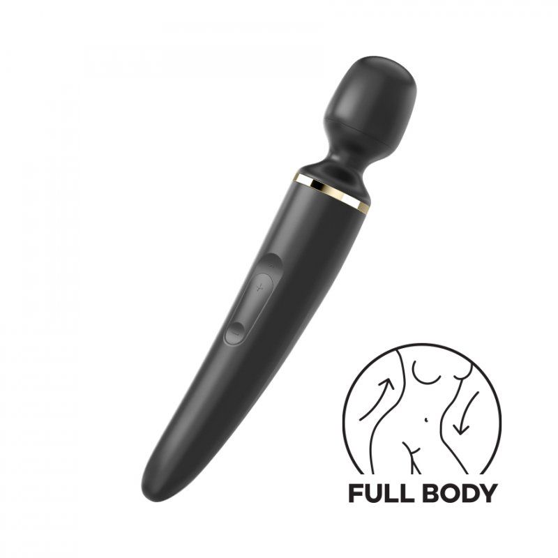 Satisfyer Wand-er Woman Massage Stick with 50 Vibration Modes 34cm - Black