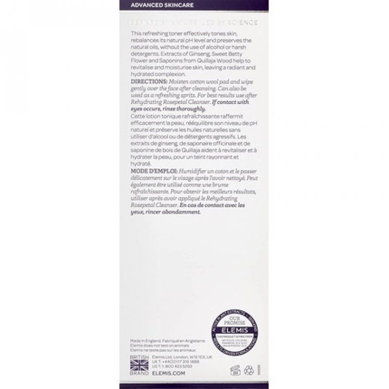 ELEMIS Facial Toner Gentle Alcohol-Free Treatment Mist 200ml Rehydrating Ginseng
